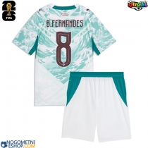 Otroški Nogometni dresi Portugalska Bruno Fernandes #8 Gostujoči SP 2026 Kratek Rokav (+ Kratke hlače)